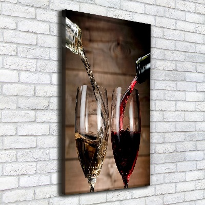 Tableau sur toile Vin dans des verres