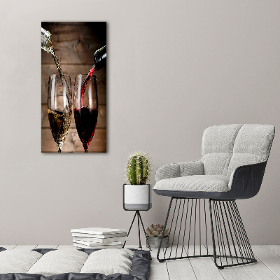 Tableau sur toile Vin dans des verres