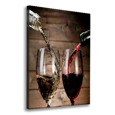 Tableau sur toile Vin dans des verres