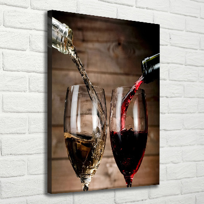 Tableau sur toile Vin dans des verres