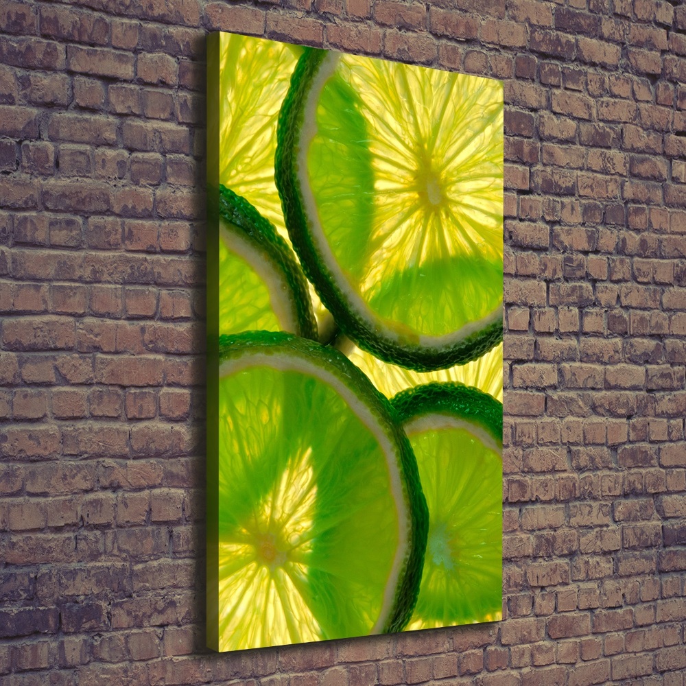 Tableau mural sur toile Tranches de citron vert