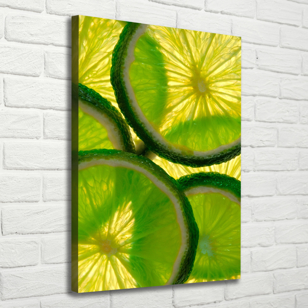 Tableau mural sur toile Tranches de citron vert