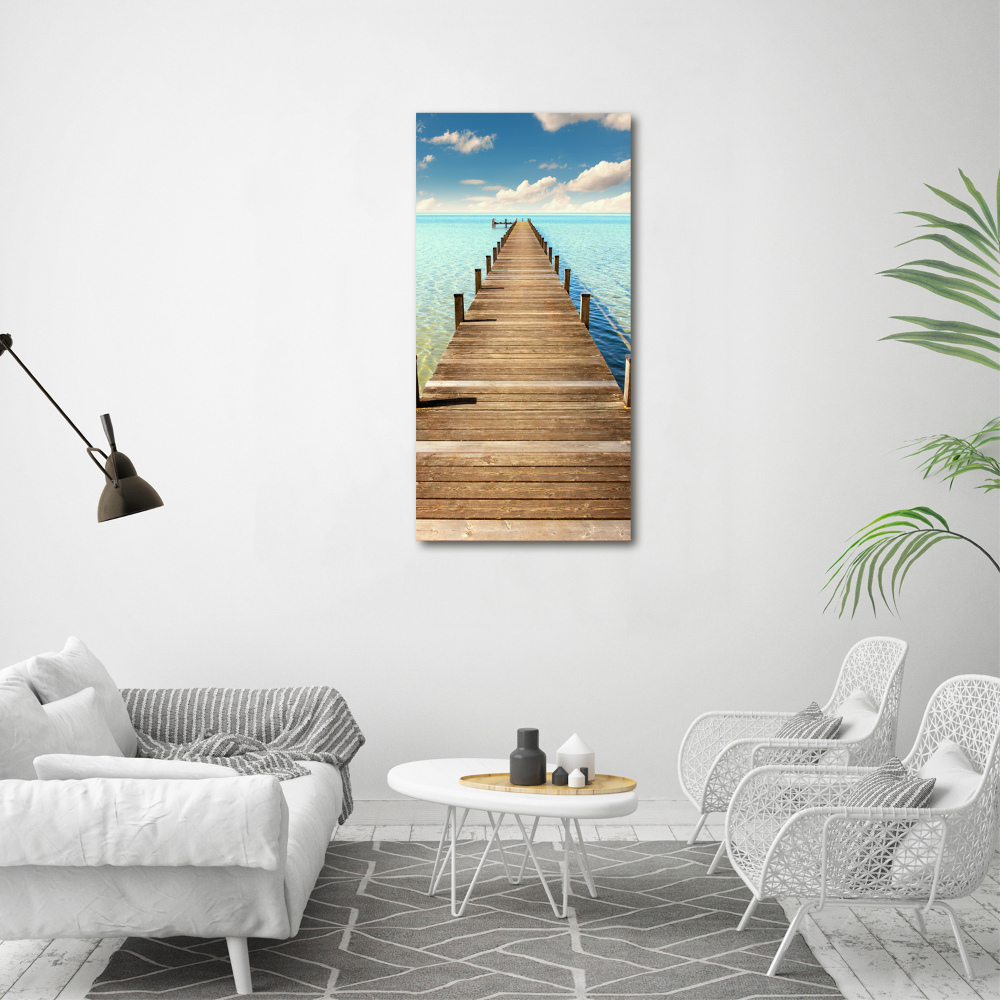 Tableau mural sur toile Quai en bois