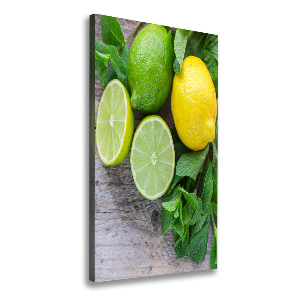 Tableau imprimé sur toile Citron vert et citron