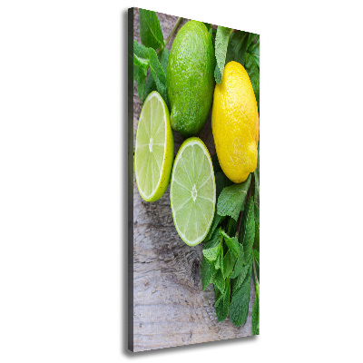 Tableau imprimé sur toile Citron vert et citron