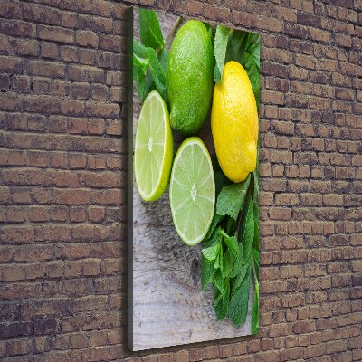 Tableau imprimé sur toile Citron vert et citron