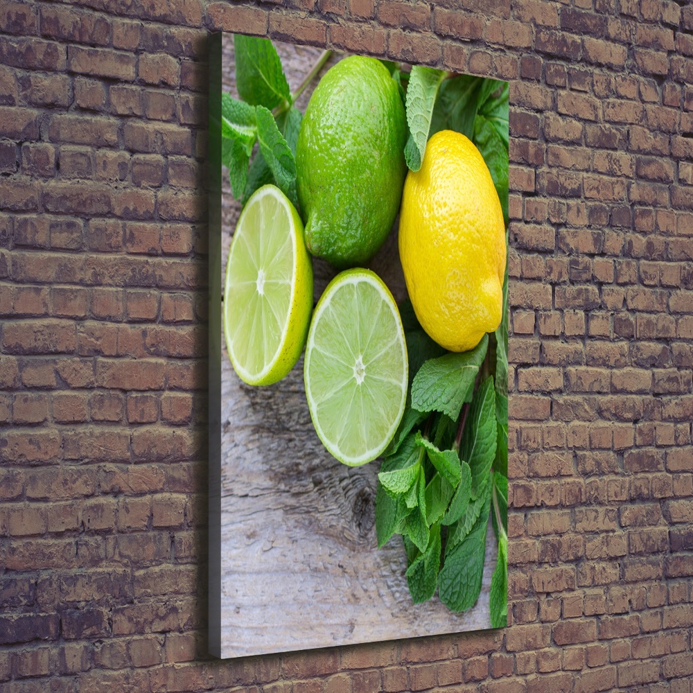 Tableau imprimé sur toile Citron vert et citron