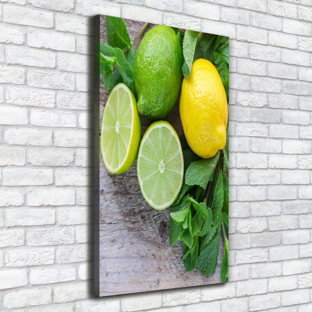 Tableau imprimé sur toile Citron vert et citron