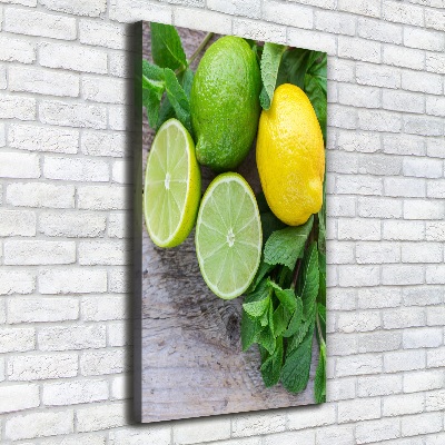 Tableau imprimé sur toile Citron vert et citron