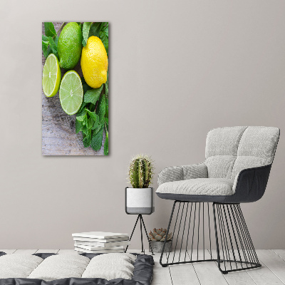 Tableau imprimé sur toile Citron vert et citron