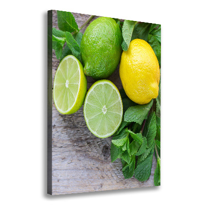 Tableau imprimé sur toile Citron vert et citron