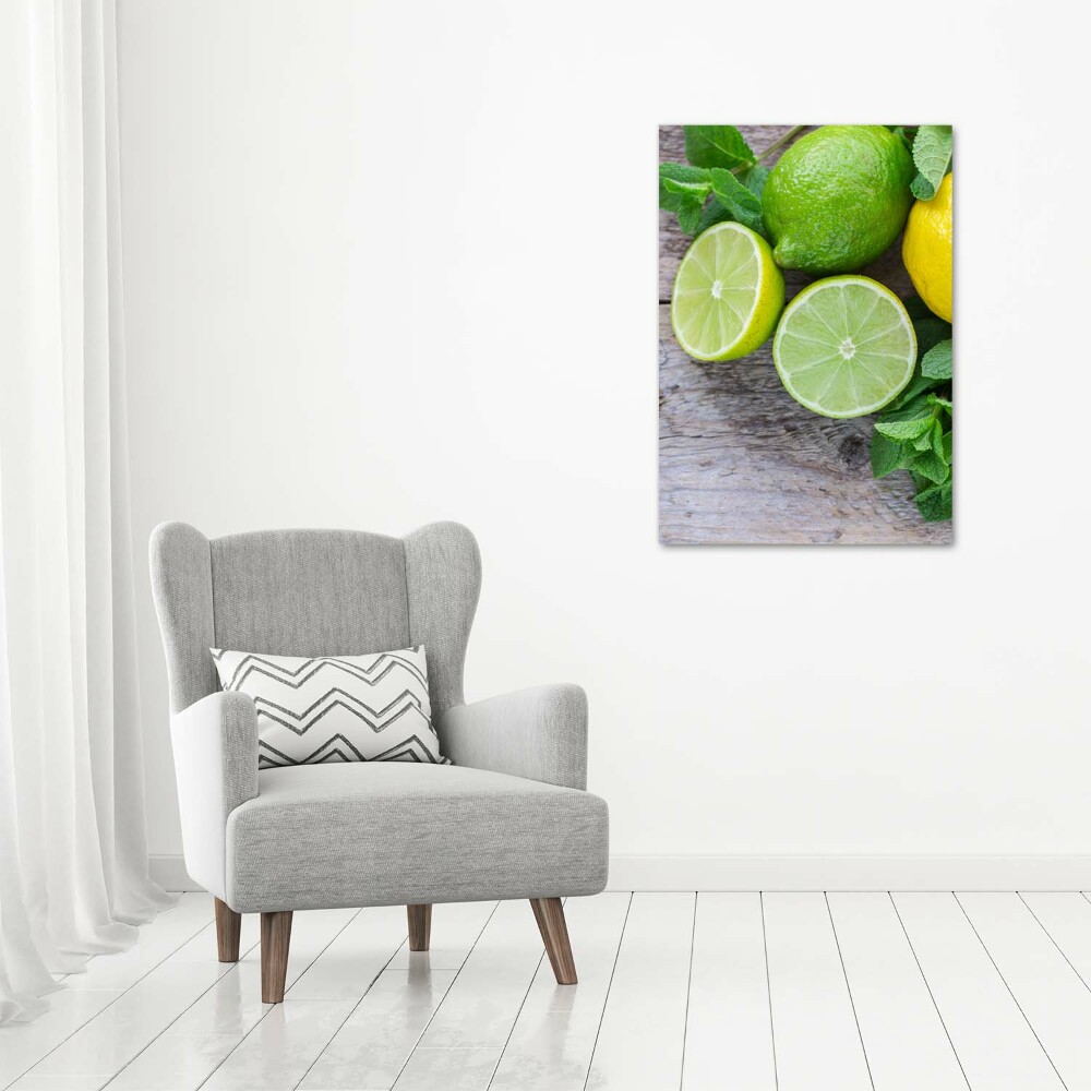 Tableau imprimé sur toile Citron vert et citron