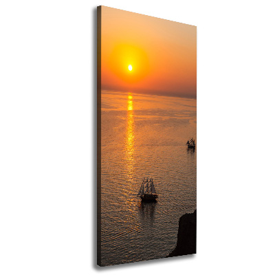 Tableau imprimé sur toile Coucher de soleil sur la mer