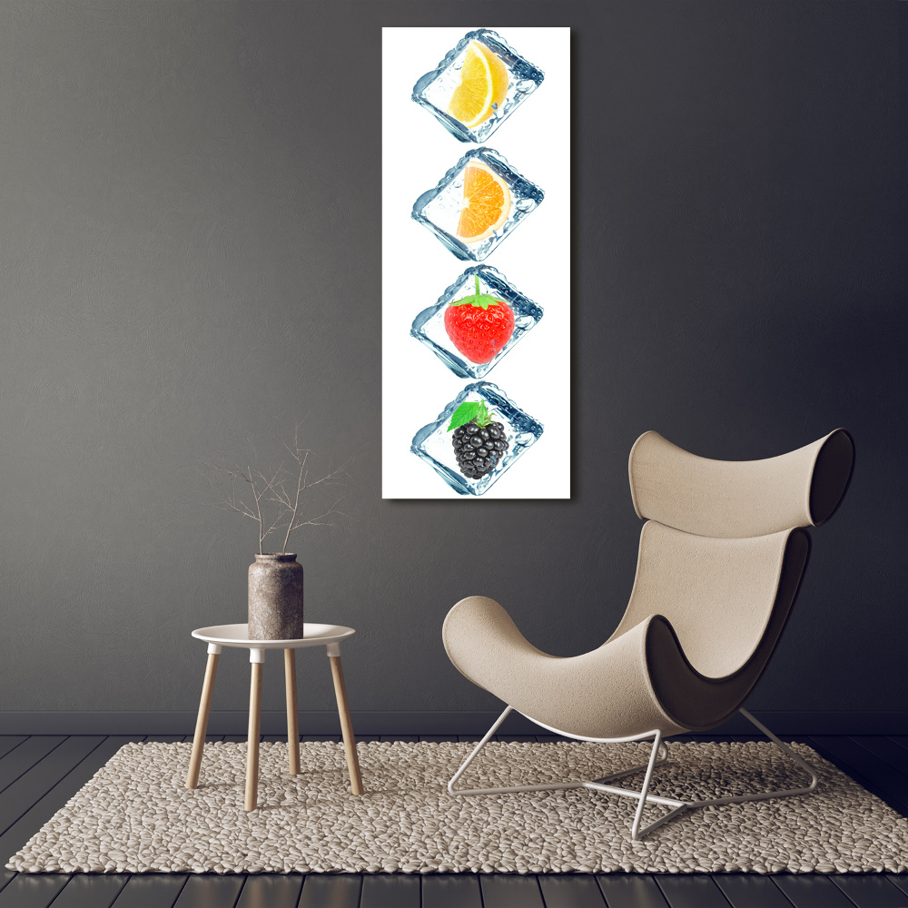 Tableau photo sur toile Fruits et glace