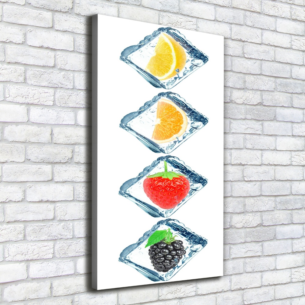 Tableau photo sur toile Fruits et glace