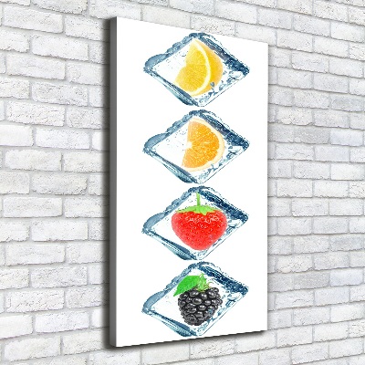 Tableau photo sur toile Fruits et glace