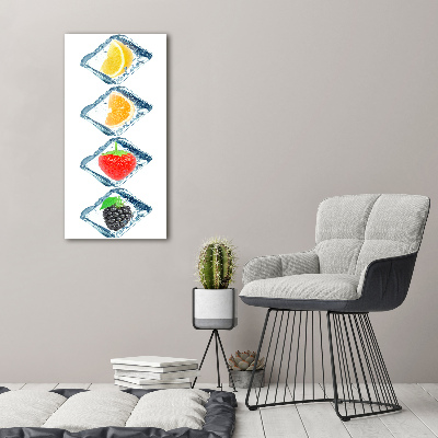 Tableau photo sur toile Fruits et glace