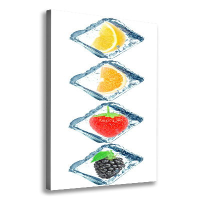 Tableau photo sur toile Fruits et glace