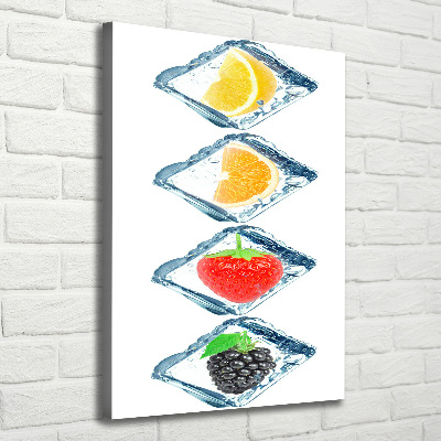 Tableau photo sur toile Fruits et glace