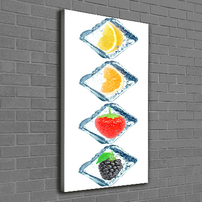 Tableau photo sur toile Fruits et glace