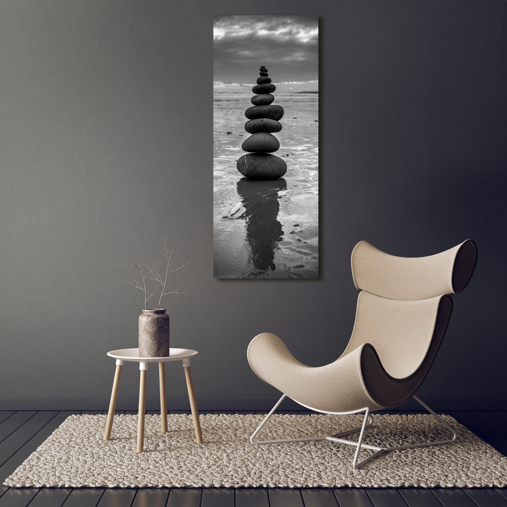 Tableau sur toile Pierres sur la plage