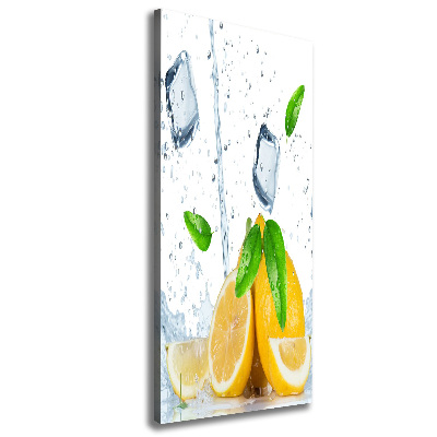 Tableau sur toile Citron et glace