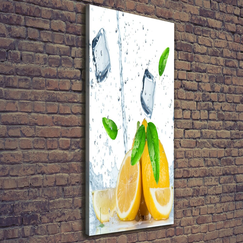 Tableau sur toile Citron et glace