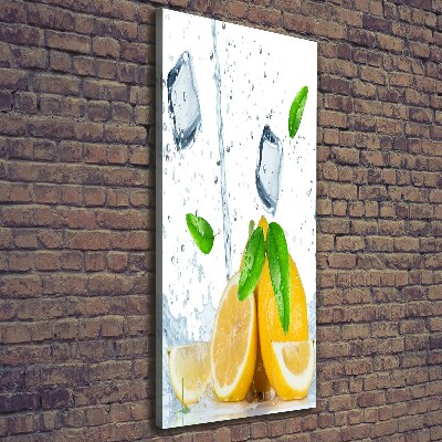 Tableau sur toile Citron et glace