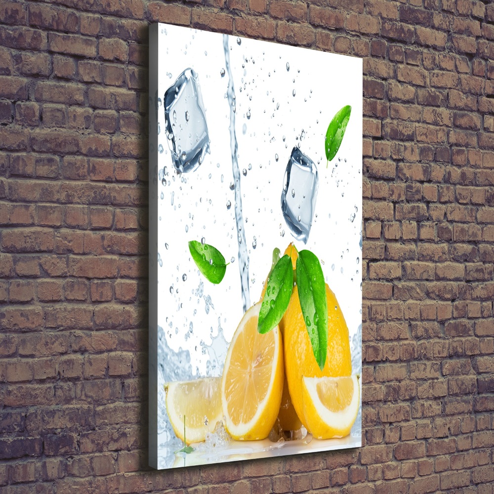 Tableau sur toile Citron et glace