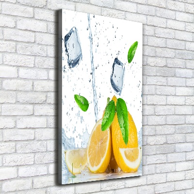 Tableau sur toile Citron et glace