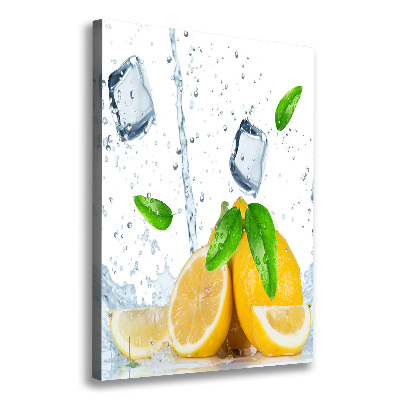 Tableau sur toile Citron et glace