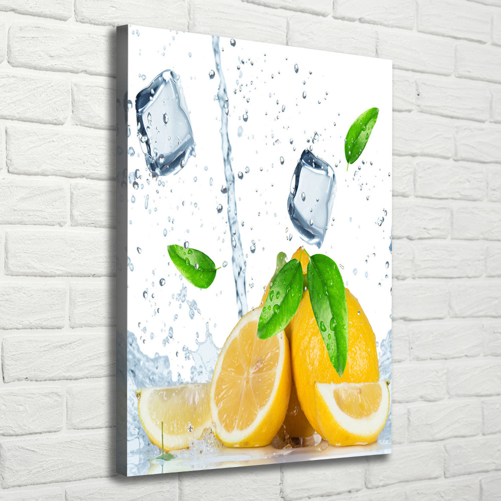 Tableau sur toile Citron et glace