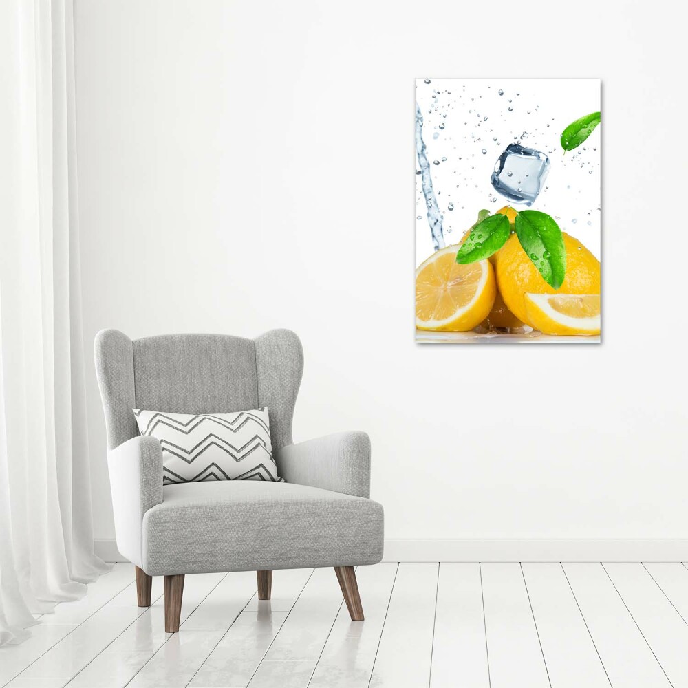 Tableau sur toile Citron et glace