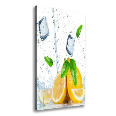 Tableau sur toile Citron et glace