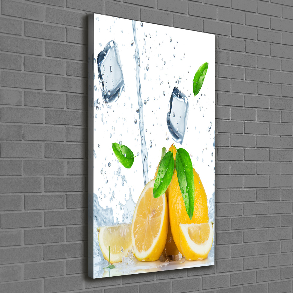 Tableau sur toile Citron et glace