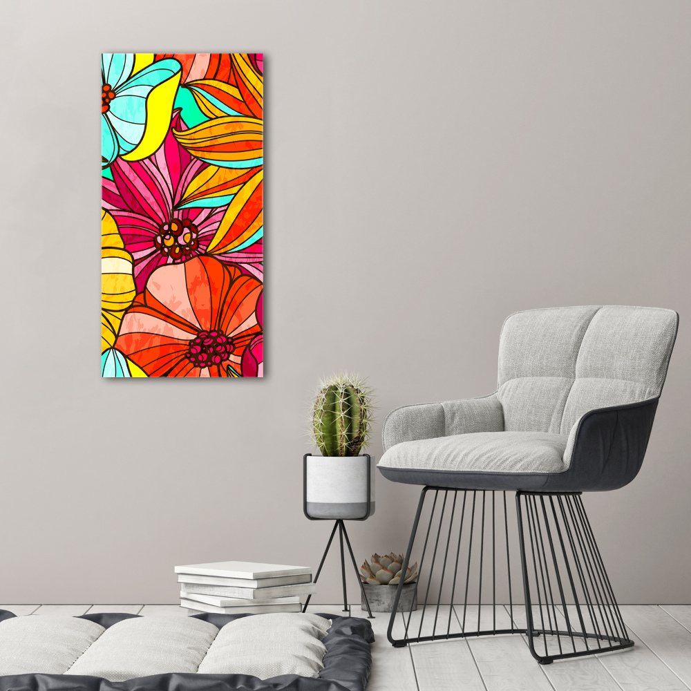 Tableau sur toile Fleurs colorées