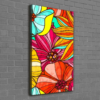 Tableau sur toile Fleurs colorées