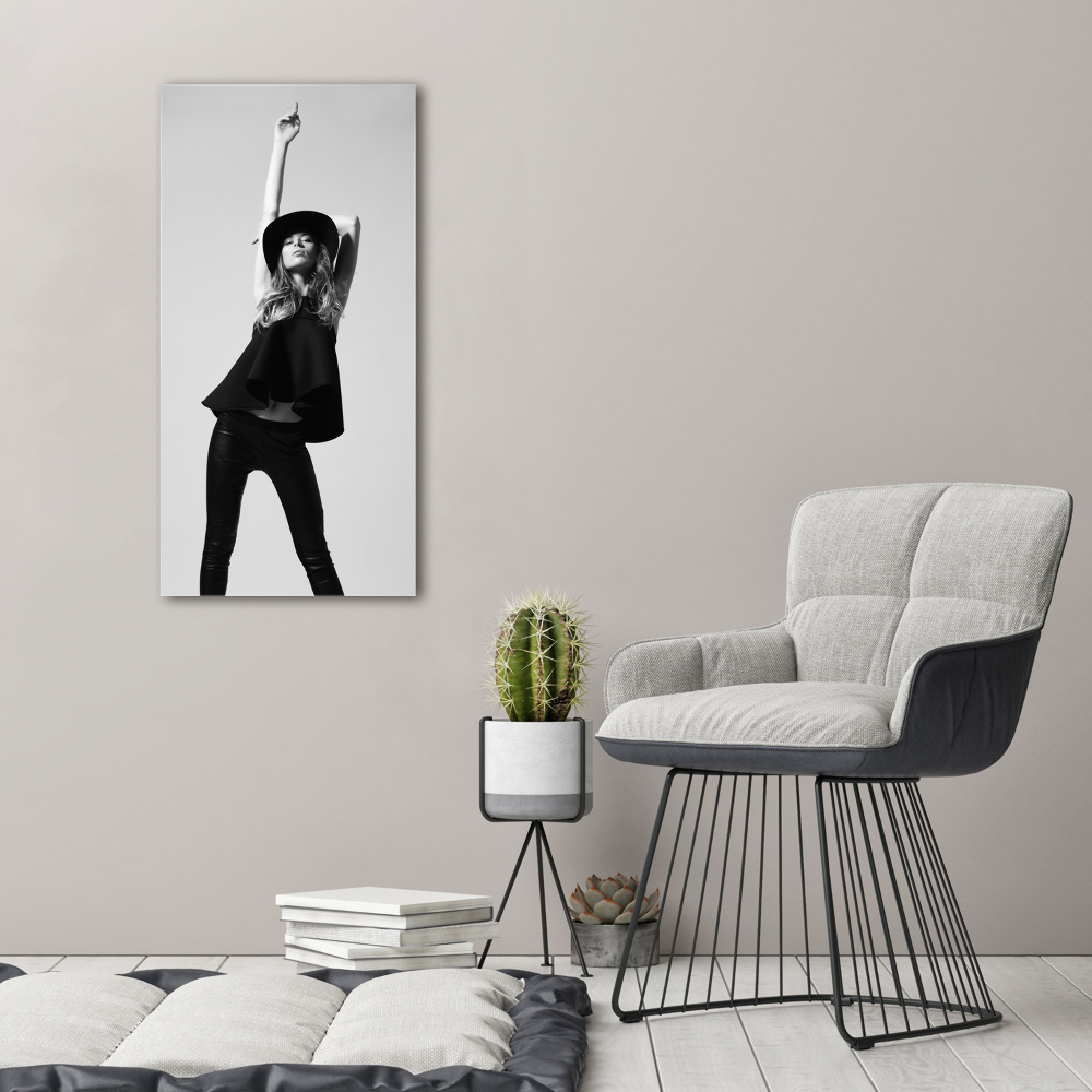 Tableau photo sur toile Femme en noir