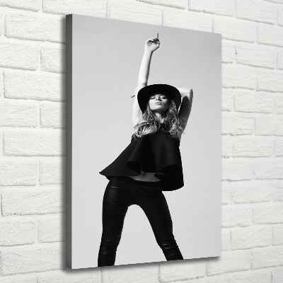 Tableau photo sur toile Femme en noir