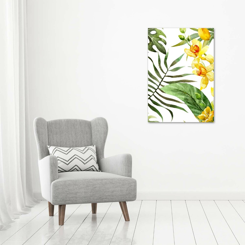 Tableau sur toile Fleurs tropicales