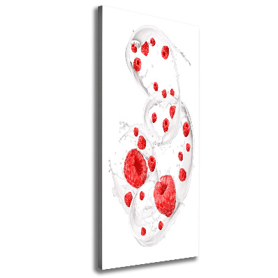 Tableau photo sur toile Lait et framboises