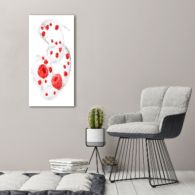 Tableau photo sur toile Lait et framboises