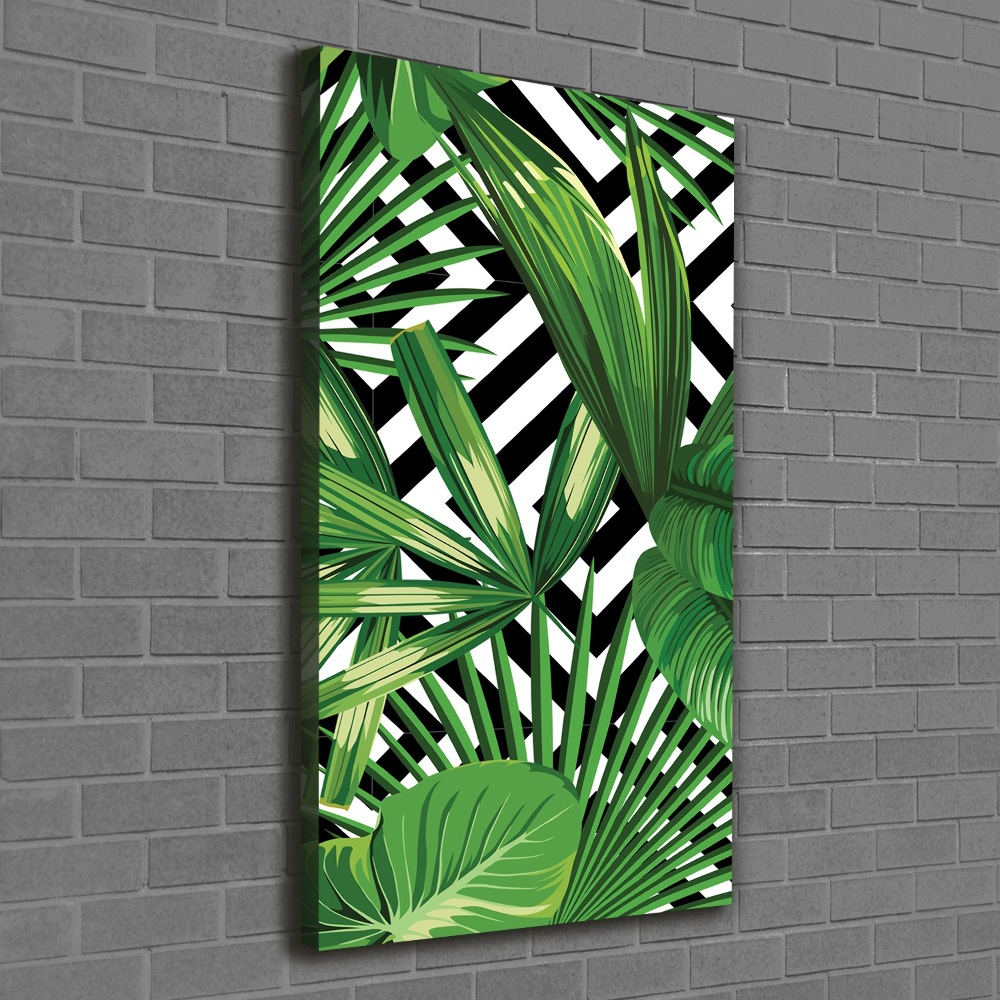 Tableau sur toile Feuilles tropicales