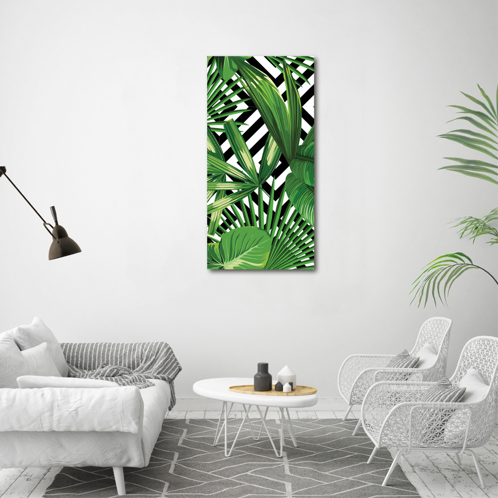 Tableau sur toile Feuilles tropicales