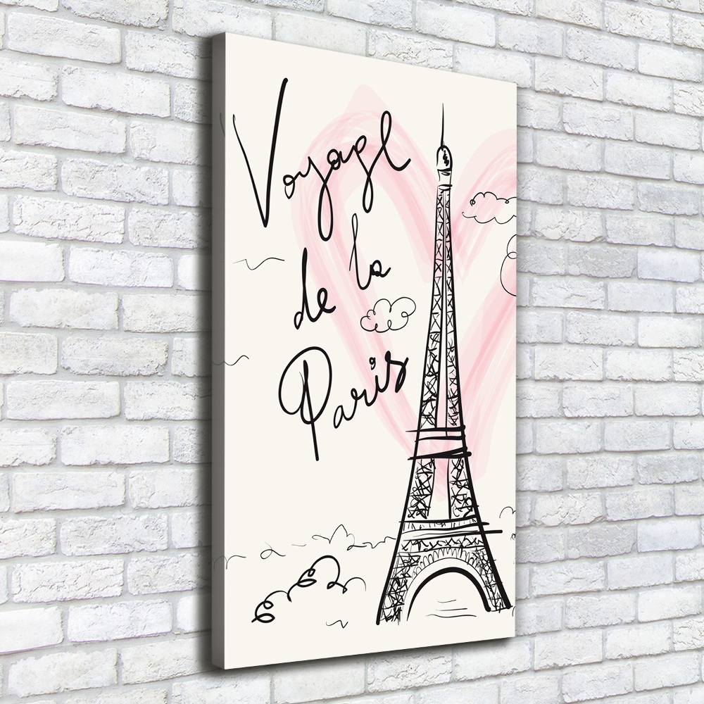 Tableau imprimé sur toile Tour Eiffel symbole de la France