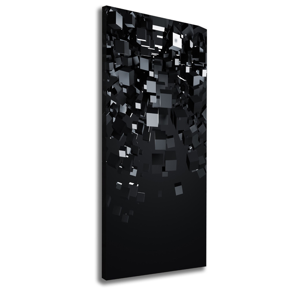 Tableau photo sur toile Abstraction 3D Cubes noirs