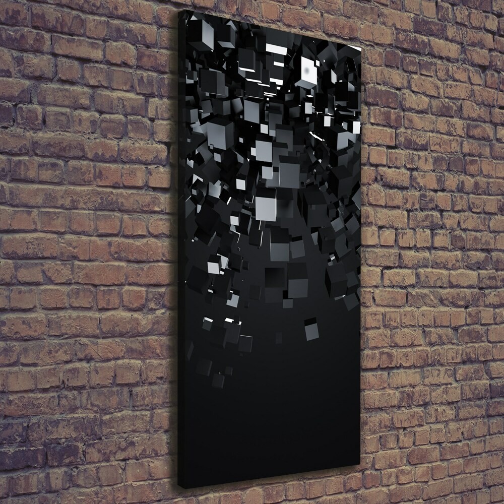 Tableau photo sur toile Abstraction 3D Cubes noirs