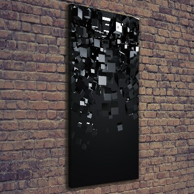 Tableau photo sur toile Abstraction 3D Cubes noirs