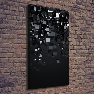 Tableau photo sur toile Abstraction 3D Cubes noirs