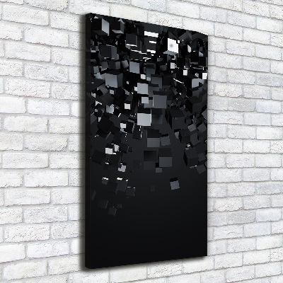 Tableau photo sur toile Abstraction 3D Cubes noirs